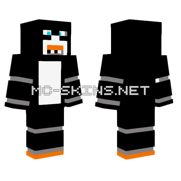 Benben The Penguin Minecraft skin, front and back