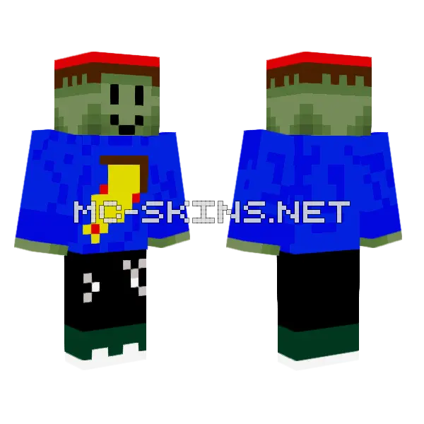Bengi1290 Zombie Minecraft skin, front and back