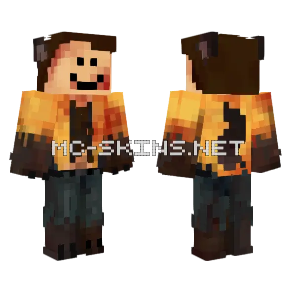 Beni Werewolf Minecraft skin, front and back