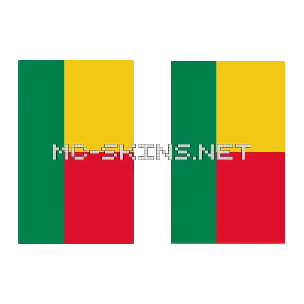 Benin Flag cape, outside and lining