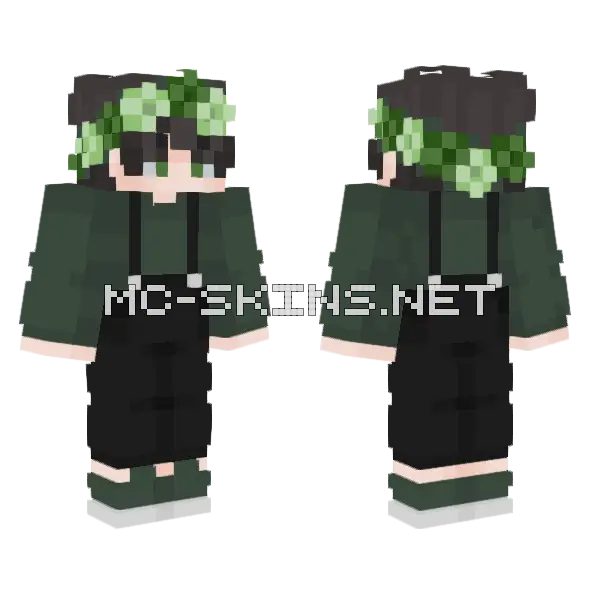 Benjibugsy Green Minecraft skin, front and back