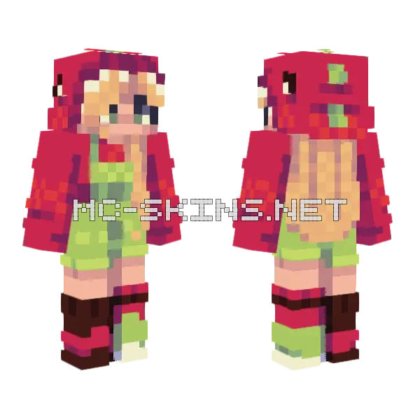 Berry Crunch Remake Minecraft skin, front and back