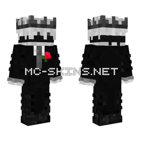 Best In Suit V2 Minecraft skin, front and back