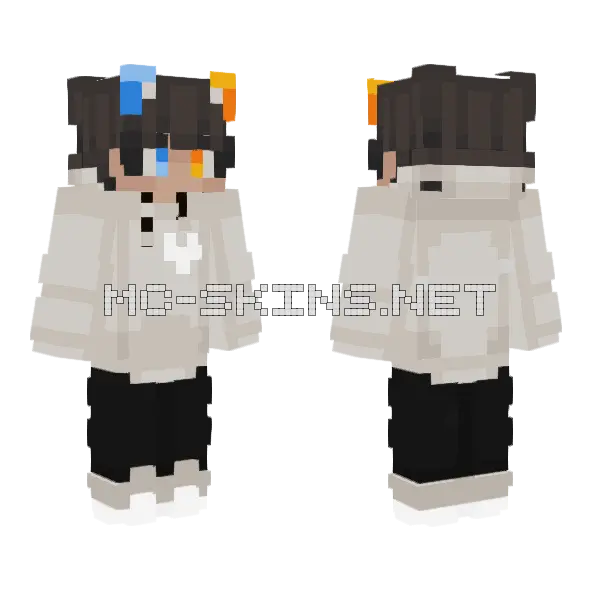 Best Skin Male Hoodie Minecraft skin, front and back