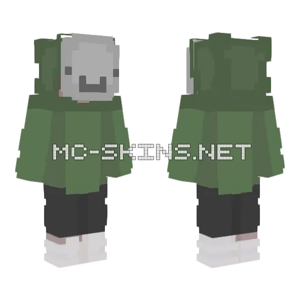 Better Masked Dream Minecraft skin, front and back