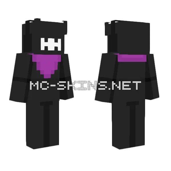 Better Monstercat Minecraft skin, front and back