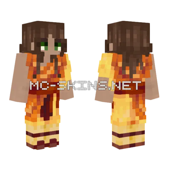 Bhante Miyo Minecraft skin, front and back