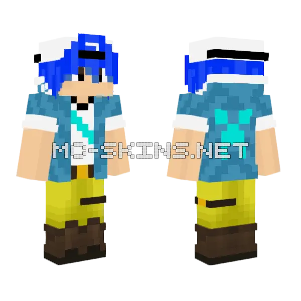 Bhplayz V2 Minecraft skin, front and back
