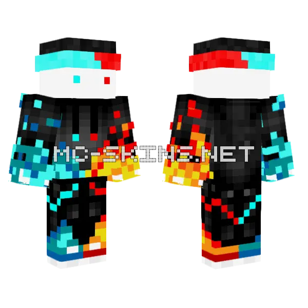 Bhvoid All Fire Minecraft skin, front and back