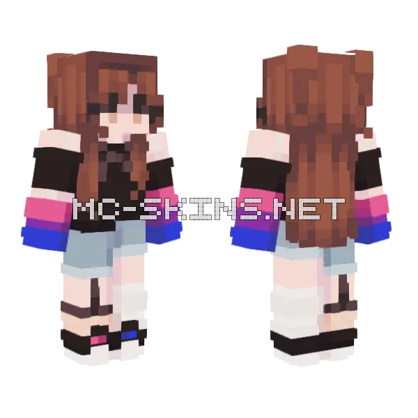 Bi Cycle Rare Skin Persona Minecraft skin, front and back