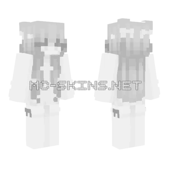 Biaa White Minecraft skin, front and back