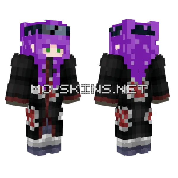 Bibbiakatsuki Akatsuki Skin Minecraft skin, front and back