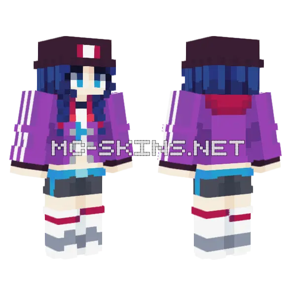 Bibi Minecraft skin, front and back