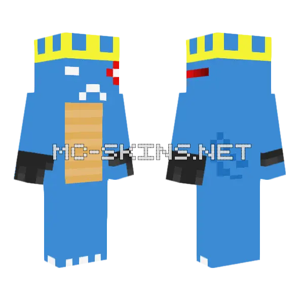 Big Dum Dinosaur Minecraft skin, front and back