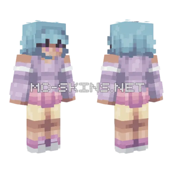 Bigenderflux Pride Skin Minecraft skin, front and back