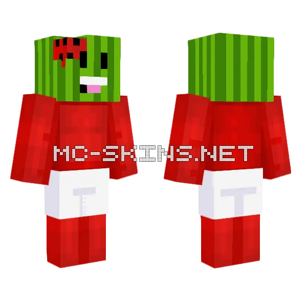 Bigman Melon Minecraft skin, front and back