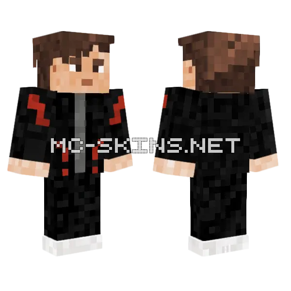 Biker Minecraft skin, front and back