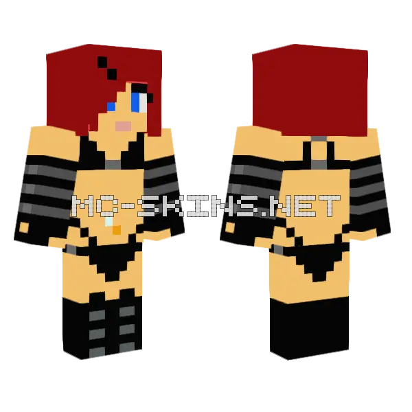 Bikini Girlfriend With Sleevegloves Minecraft skin, front and back