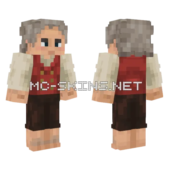 Bilbo Baggins The Lord of the Rings Minecraft skin, front and back