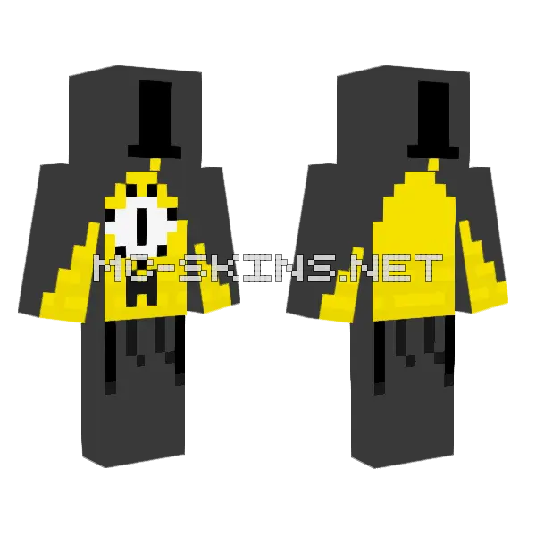 Bill Cipher Minecraft skin, front and back