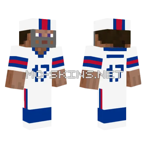Bills White Minecraft skin, front and back