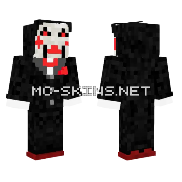 Billy The Puppet Minecraft skin, front and back