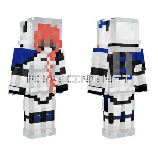 Billy Trooper Minecraft skin, front and back