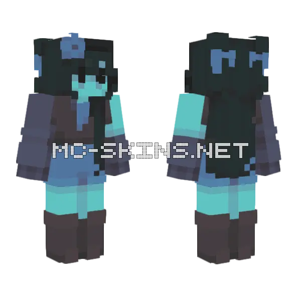 Bioluminescence Skin Minecraft skin, front and back