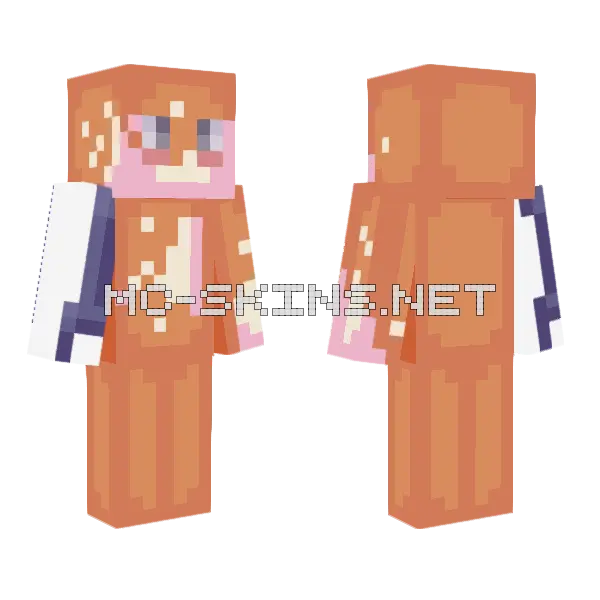 Bionic Arm Vitilic Tan Base Minecraft skin, front and back