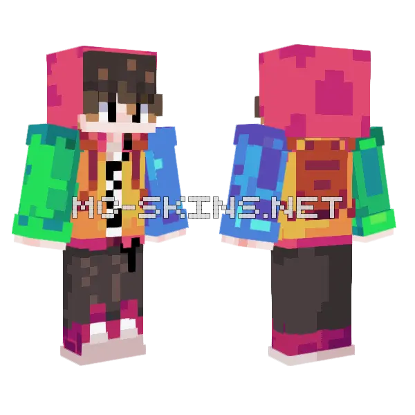 Bipkv Boy Minecraft skin, front and back