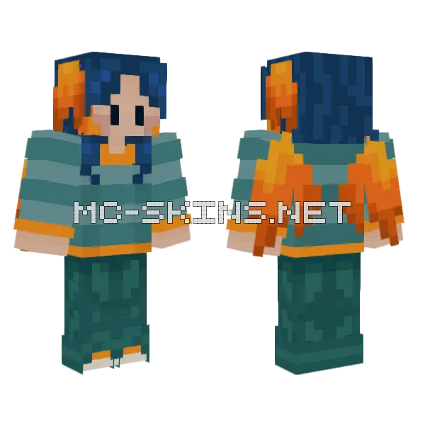Birdie Blue Minecraft skin, front and back
