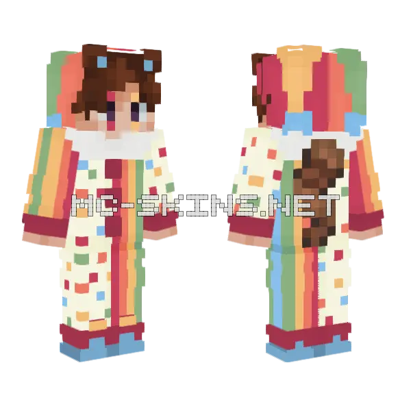 Birthday Cake Jester, front and back