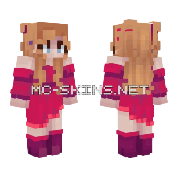 Birthday Fancy Persona Minecraft skin, front and back