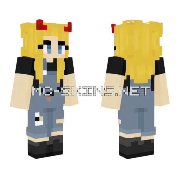 Biyin Con Peto De Perrito Minecraft skin, front and back