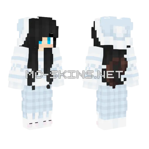 Béjmaksi Black and White Minecraft skin, front and back