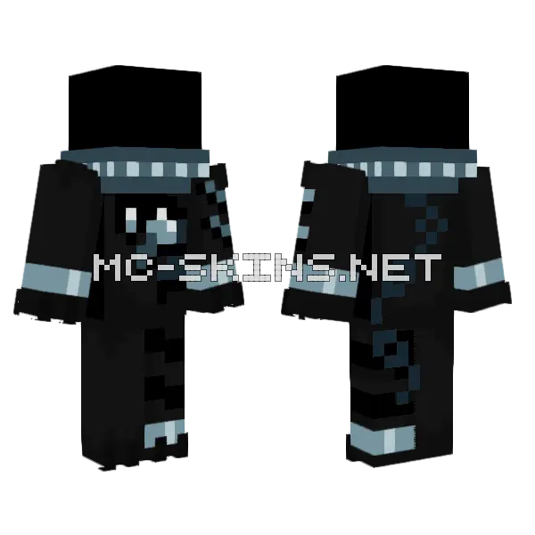 Black and Blue Outfit, front and back