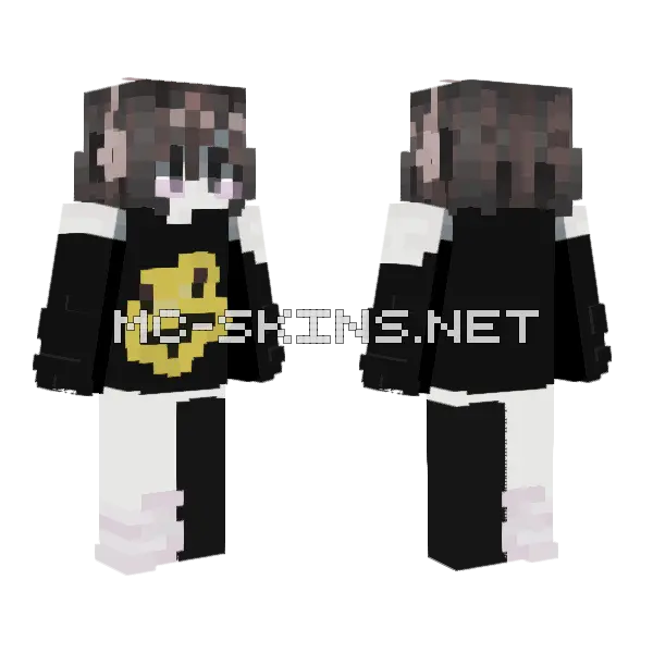 Black And Gold Suit Minecraft skin, front and back