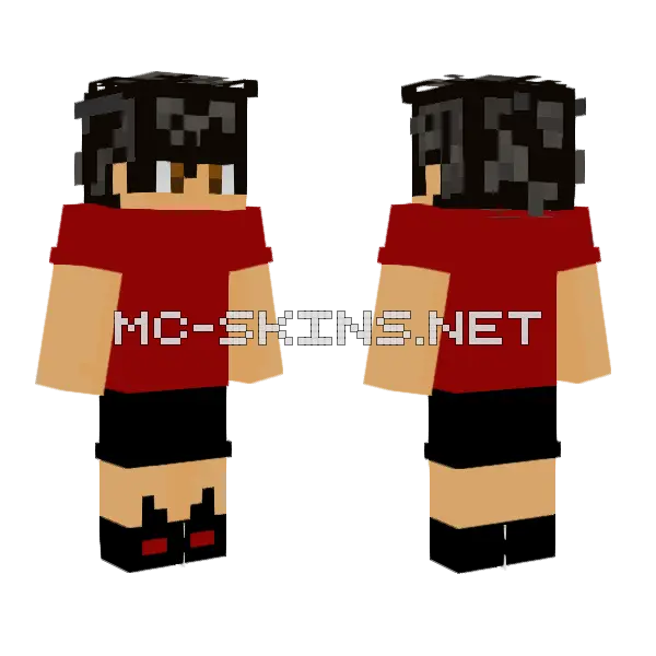 Black and Red Hoodie, front and back