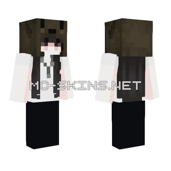 Black and White Bear Minecraft skin, front and back