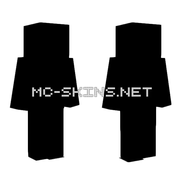 Black and White Blob Minecraft skin, front and back