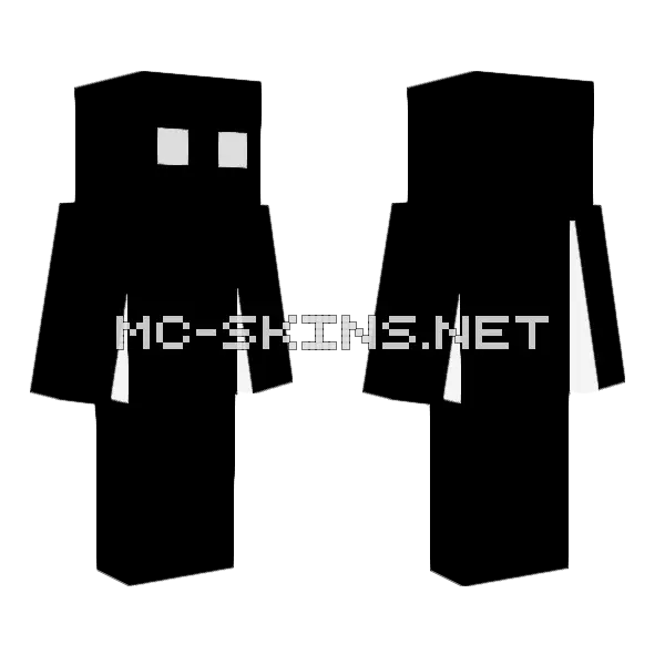 Black and White Cowboy Minecraft skin, front and back