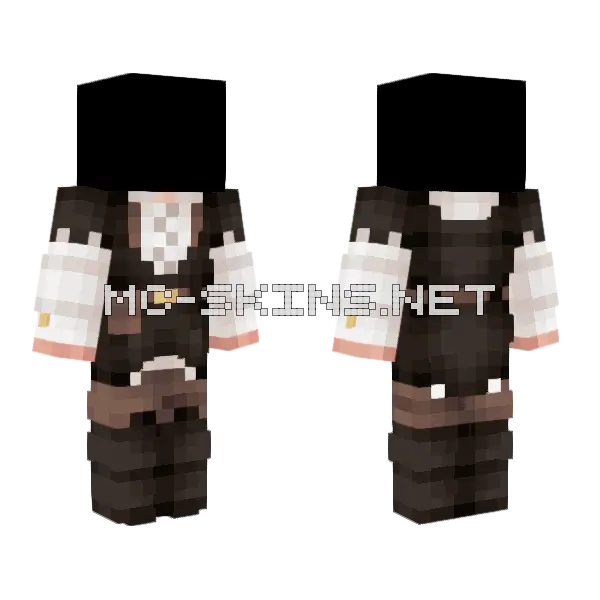 Black And White Dress Minecraft skin, front and back