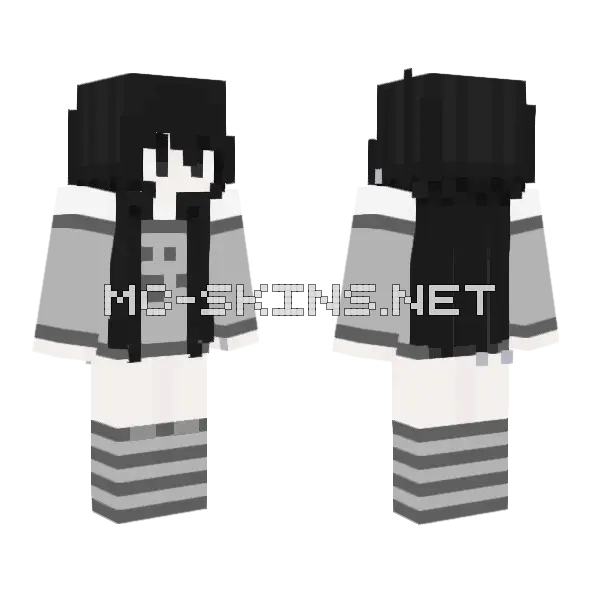 Black and White Hoodie, front and back
