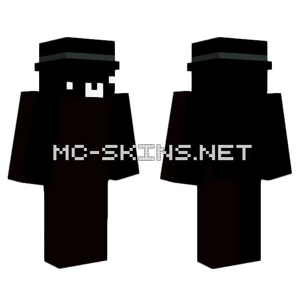 Black And White Knight Minecraft skin, front and back