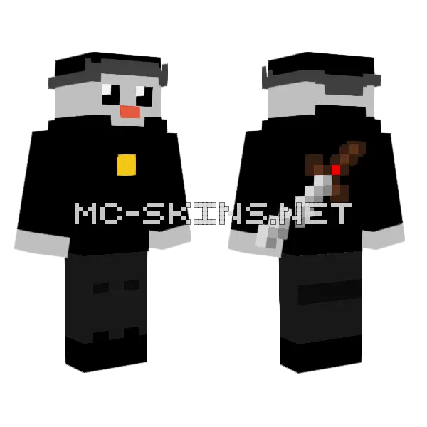Black And White Mage Minecraft skin, front and back