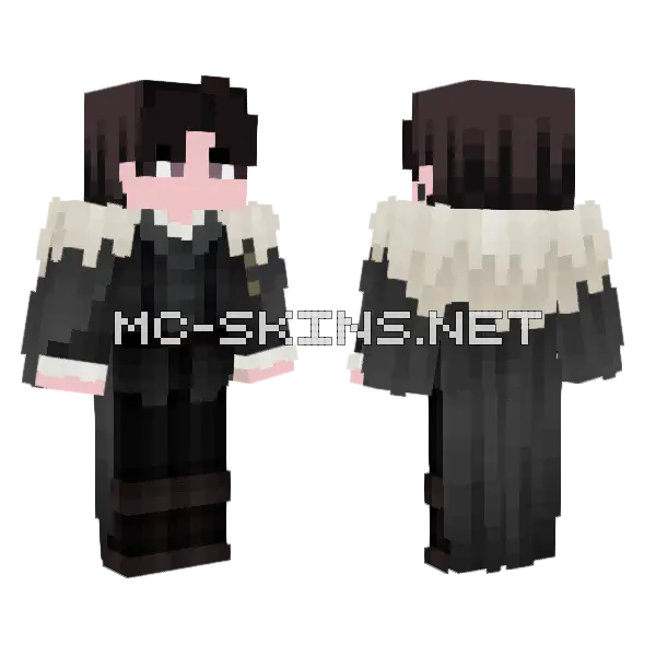 Black And White Outfit Minecraft skin, front and back