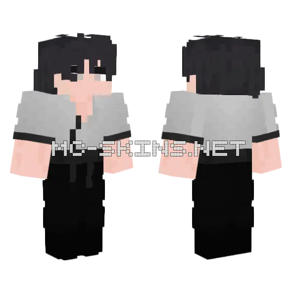 Black And White Outfit Minecraft skin, front and back