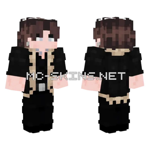 Black And White Outfit Minecraft skin, front and back