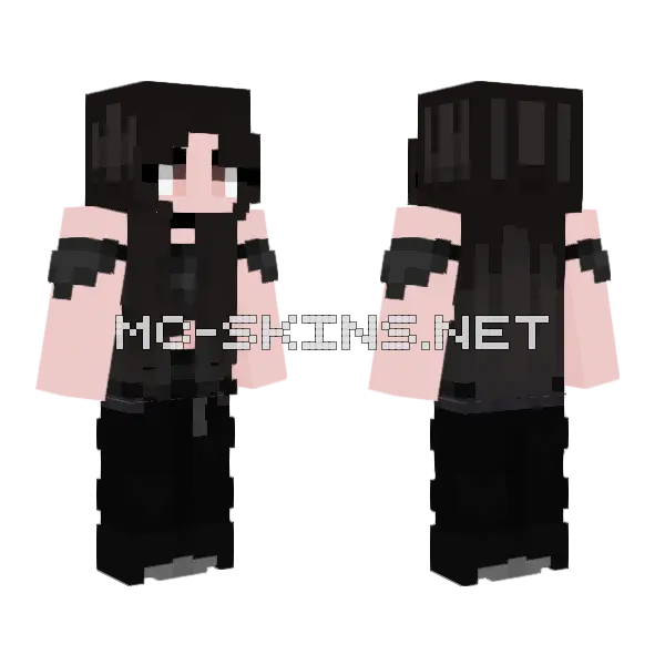 Black and White Outfit Minecraft skin, front and back