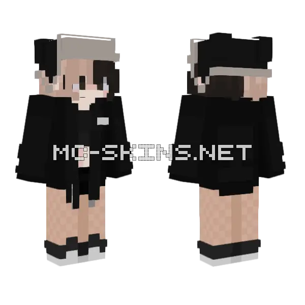 Black and White Outfit Minecraft skin, front and back